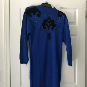 Vintage Blue Sweather Dress